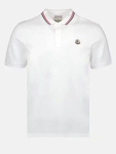 Logo Patch Polo Shirt White - MONCLER - BALAAN 2