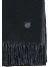 Bold Fox Head Patch Muffler Black Charcoal - MAISON KITSUNE - BALAAN 3