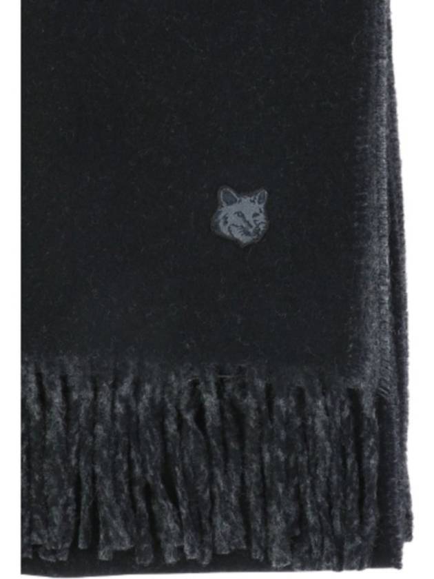 Bold Fox Head Patch Muffler Black Charcoal - MAISON KITSUNE - BALAAN 3