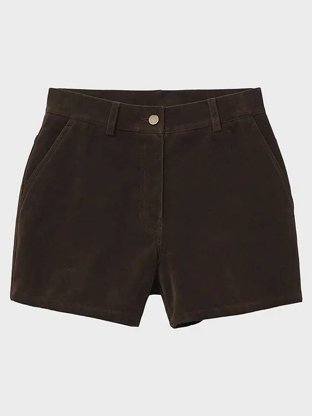 Suede Short Deep Brown - NOIRER FOR WOMEN - BALAAN 3