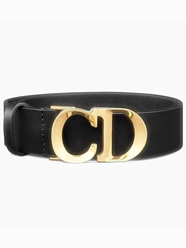 30mm Smooth Calfskin Belt Black - DIOR - BALAAN 3