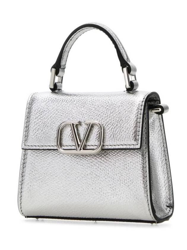 V Logo Cross Bag Silver - VALENTINO - BALAAN 3