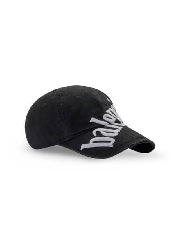 Diagonal Logo Ball Cap Black - BALENCIAGA - BALAAN 3