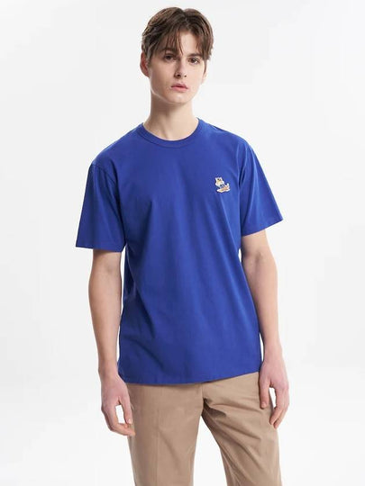 Dressed Fox Patch Classic Short Sleeve T-Shirt Deep Blue - MAISON KITSUNE - BALAAN 2