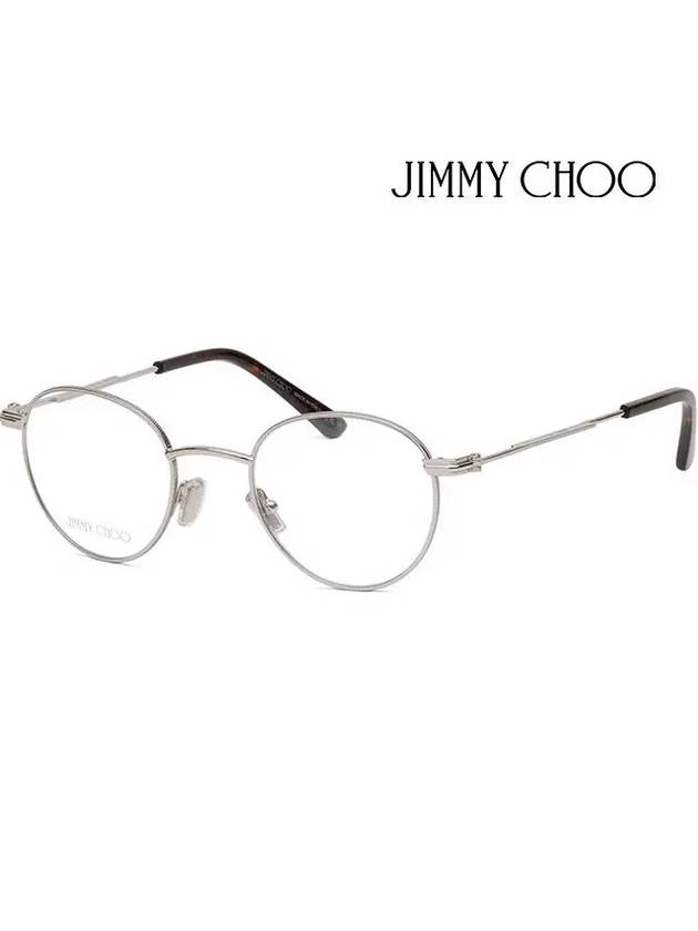 Glasses Frame JM004 YL7 Metal Frame Round Silver - JIMMY CHOO - BALAAN 1