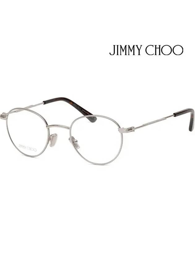 Glasses Frame JM004 YL7 Metal Frame Round Silver - JIMMY CHOO - BALAAN 4