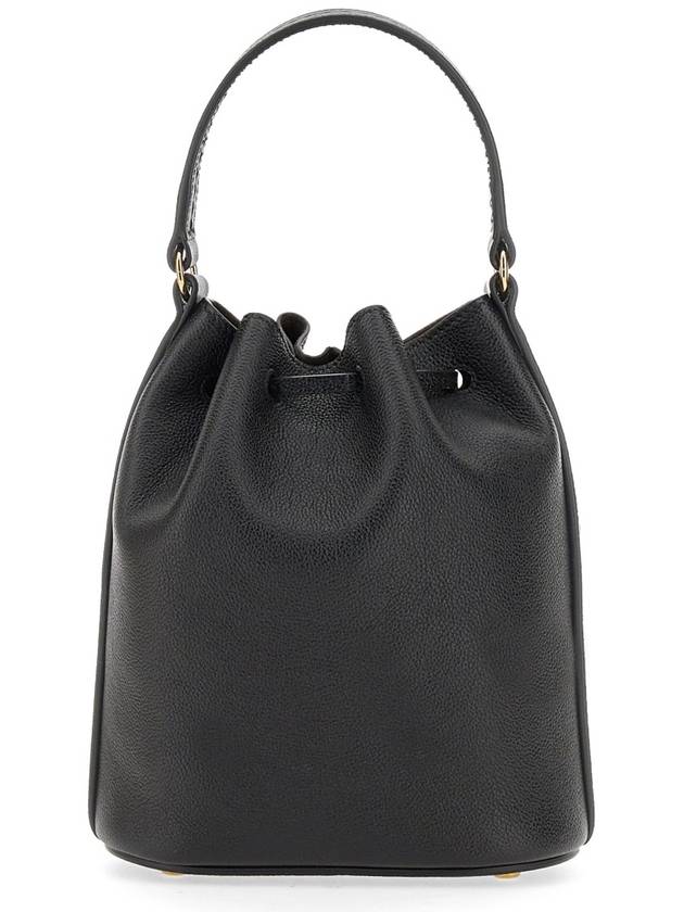 T Timeless Leather Micro Logo Bucket Bag Black - TOD'S - BALAAN 7