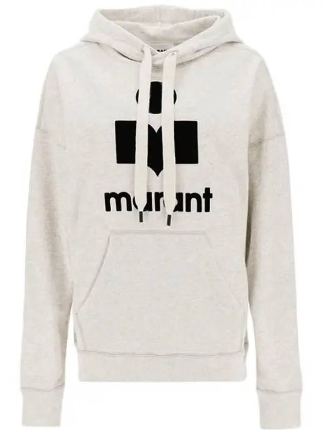 Mansel Logo Cotton Hoodie Ecru - ISABEL MARANT ETOILE - BALAAN.