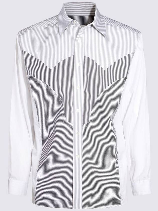 Striped Patchwork Long-Sleeved Shirt - MAISON MARGIELA - BALAAN 2