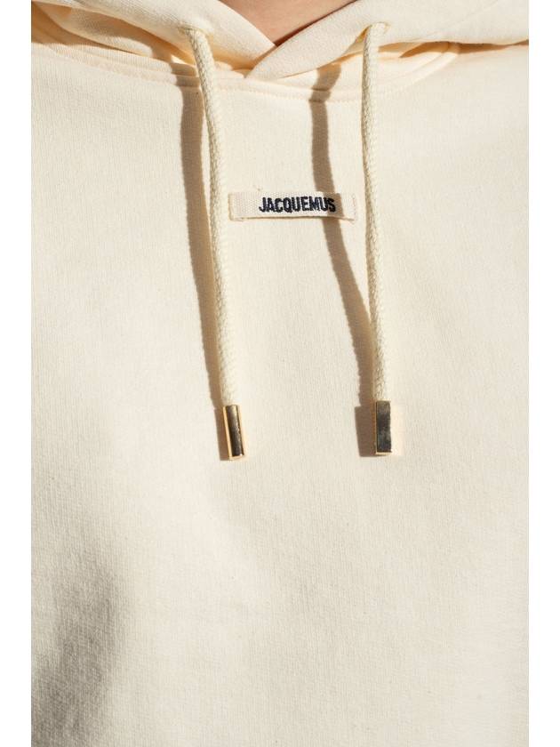 Le Sweatshirt Gros Grain Cotton Hoodie Light Beige - JACQUEMUS - BALAAN 6