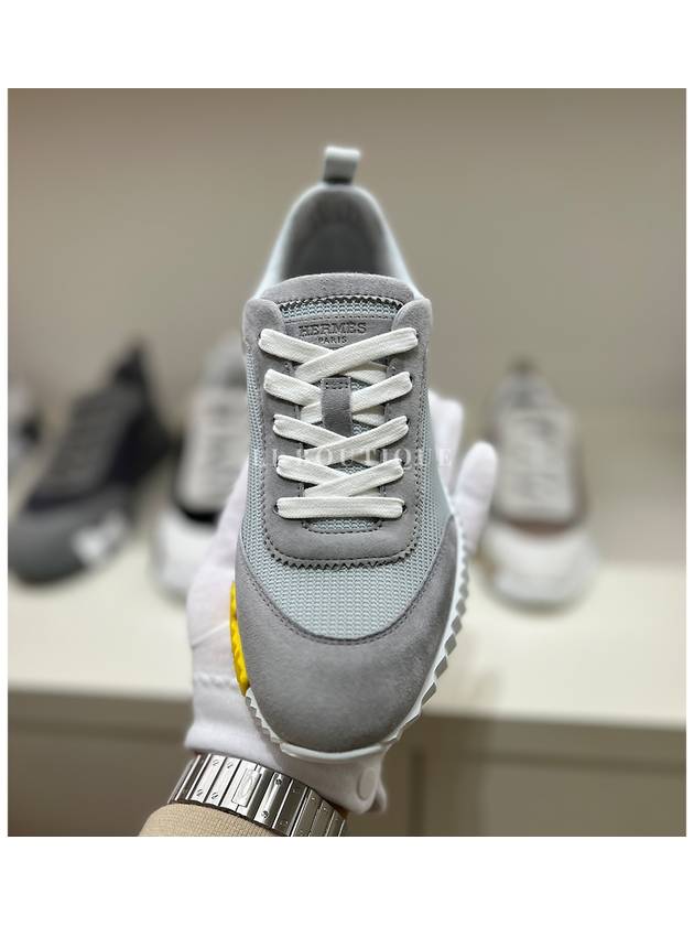 Bouncing Air Mesh Sneakers Gray Multi - HERMES - BALAAN 3