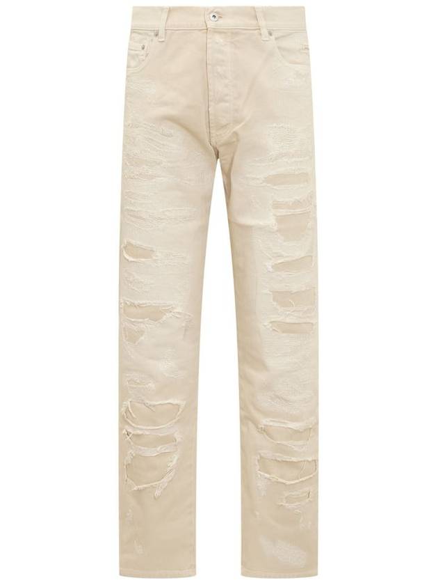 Denim Straight Pants HMYA011F23FAB001 0400 BEIGE - HERON PRESTON - BALAAN 2