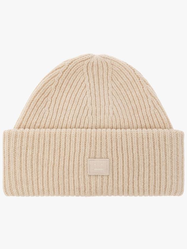 Small Face Logo Beanie Oatmeal Melange - ACNE STUDIOS - BALAAN 3