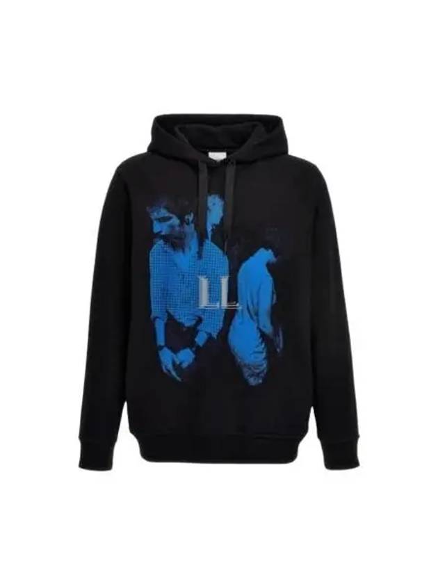 Mod Print Logo Print Hoodie Black - BURBERRY - BALAAN 2