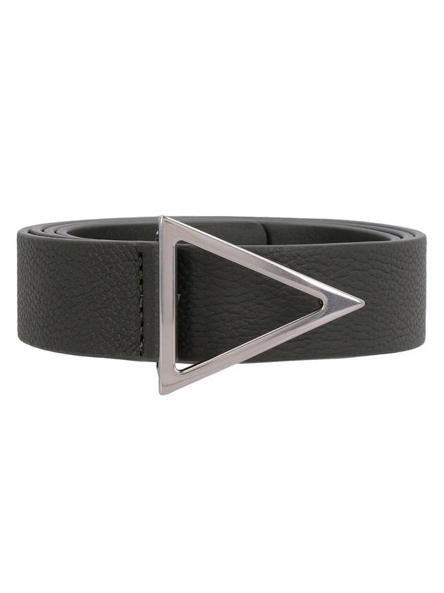 Triangle Buckle Leather Belt Dark Green - BOTTEGA VENETA - BALAAN 1