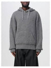 Wool Viscose Hoodie Grey - AMI - BALAAN 2