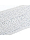 House Check Leather Sneakers Optic White - BURBERRY - BALAAN 7