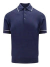 Stripe Trim Polo Shirt Blue - BRUNELLO CUCINELLI - BALAAN 2