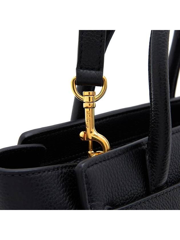 Bayswater Zipped Mini Classic Grain Tote Bag Black - MULBERRY - BALAAN 10