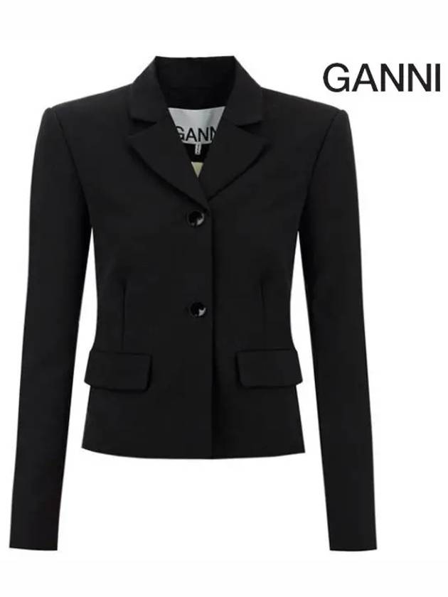 Lightweight Jacket Black - GANNI - BALAAN 3