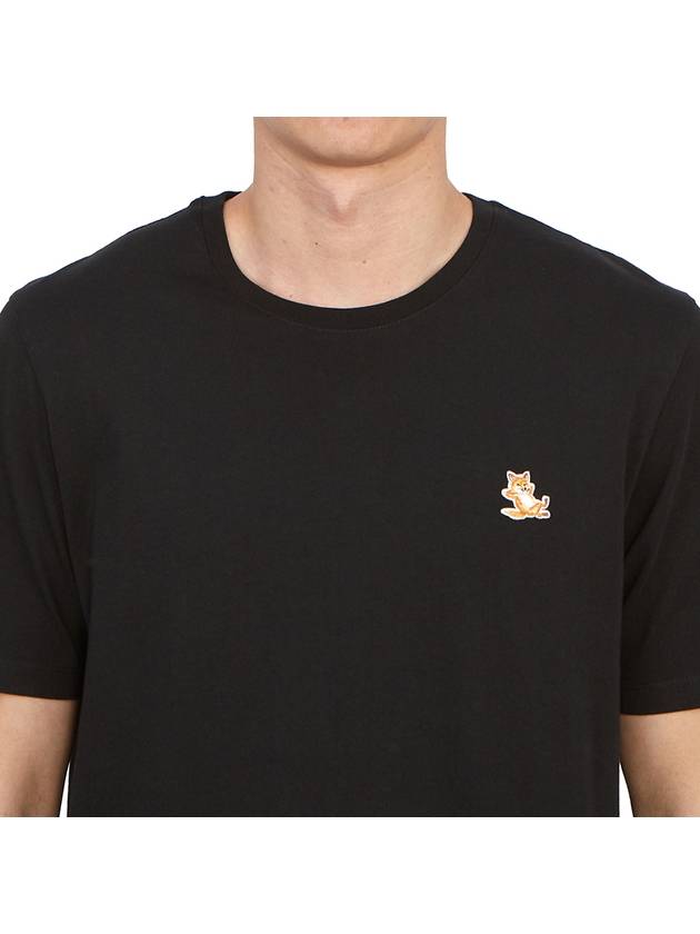 Chillax Fox Patch Regular Short Sleeve T-Shirt Black - MAISON KITSUNE - BALAAN 6