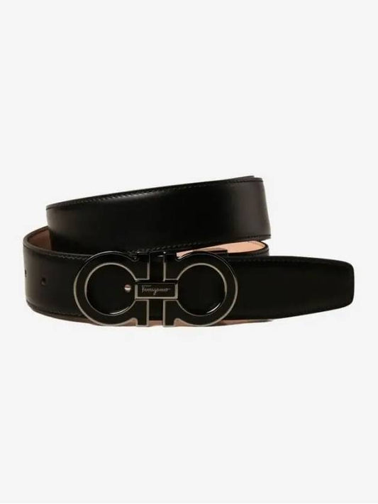 Ferragamo Adjustable Gancini Belt Black 679750 671502 - SALVATORE FERRAGAMO - BALAAN 1