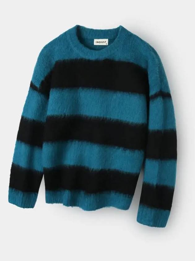 Wool brush striped knit black - INDUST - BALAAN 8