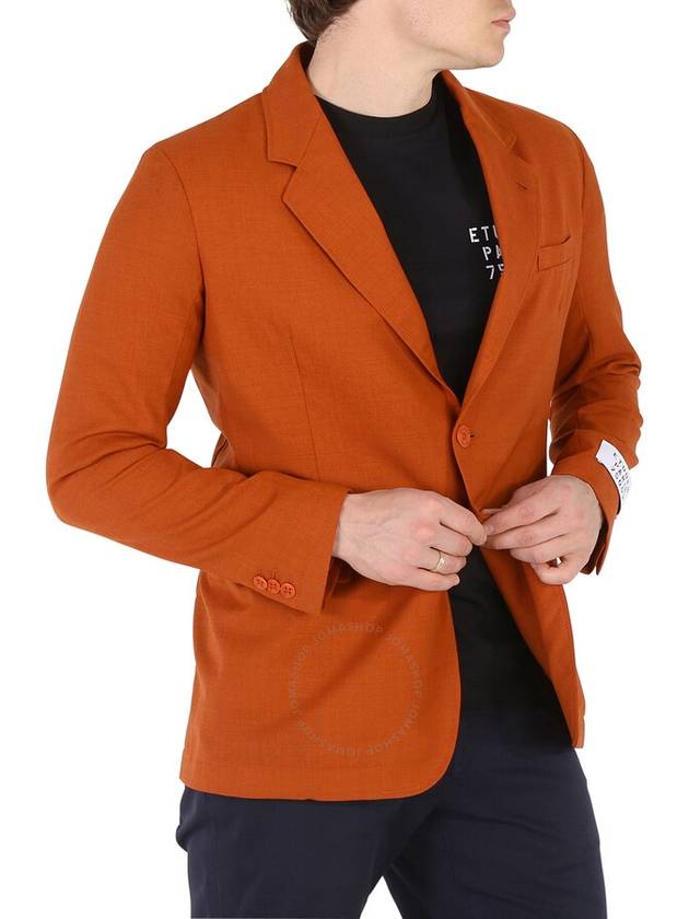 Etudes Men's Wool Rust Plane Single Breasted Blazer, Brand Size 48 (US Size 38) - ETUDES - BALAAN 2