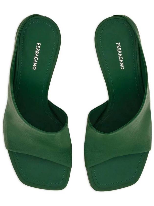 Salvatore Mule Slippers 01I112 772932 FOREST GREEN - SALVATORE FERRAGAMO - BALAAN 5