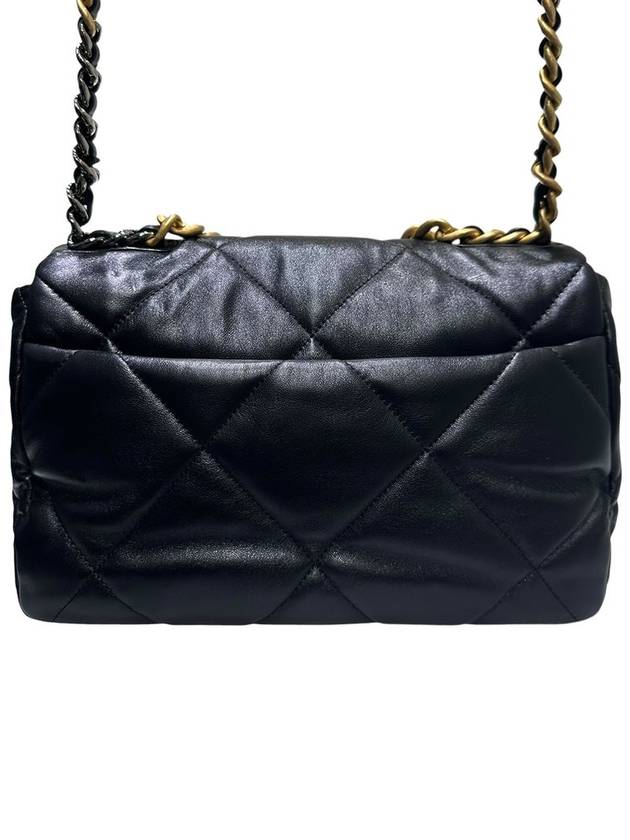 AS1161 Black Lambskin 19 Flap Bag Large Shoulder - CHANEL - BALAAN 4