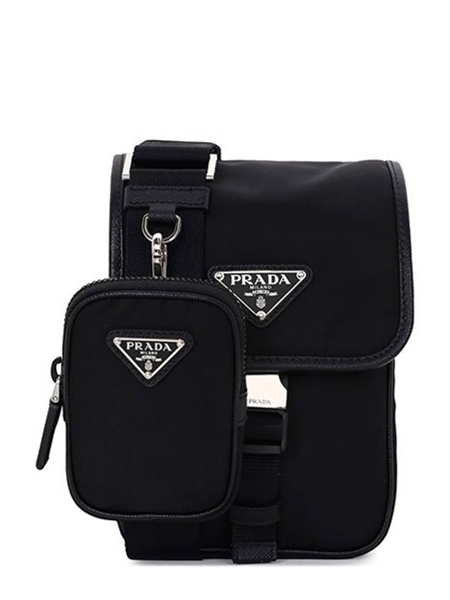 Re-Nylon Saffiano Mini Cross Bag Black - PRADA - BALAAN 2