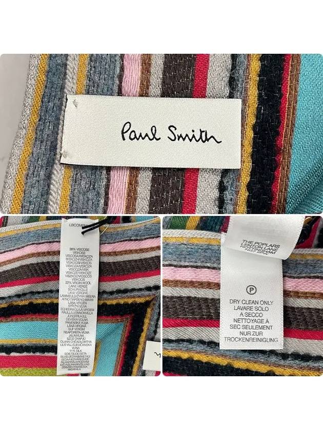 Signature Stripe Textured Scarf - PAUL SMITH - BALAAN 5