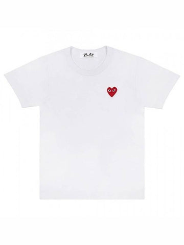 White Red Wappen Short Sleeve T Shirt Unisex - COMME DES GARCONS - BALAAN 1