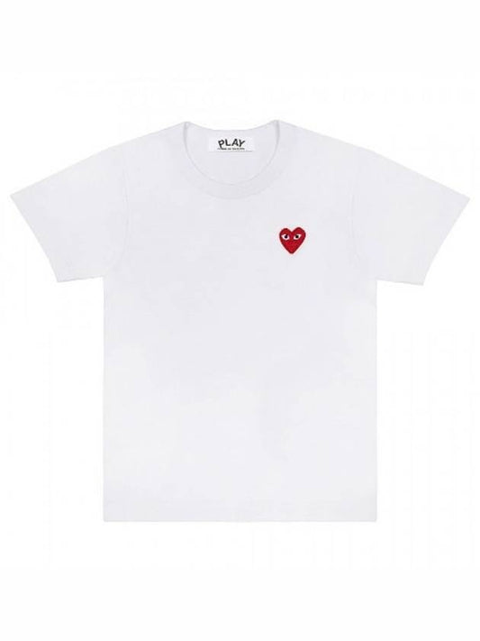 White Red Wappen Short Sleeve T Shirt Unisex - COMME DES GARCONS - BALAAN 1