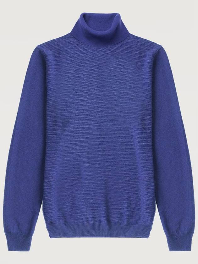 Made In Italy Roll Neck Cashmere Blend Sweater F SNIT59 BL - PANICALE - BALAAN 4