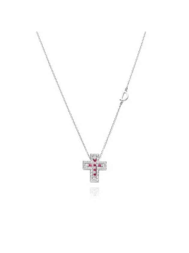 Belle Epoque Diamonds Ruby Necklace Silver - DAMIANI - BALAAN 4