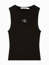 JEANS Women s Black Woven Label Sweater Tank Top J223616 BEH - CALVIN KLEIN - BALAAN 2