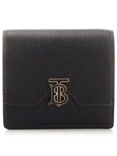 TB Grainy Leather Half Wallet Black - BURBERRY - BALAAN 2