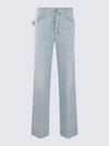 Wide Leg Denim Jeans Light Bleach - BOTTEGA VENETA - BALAAN 3