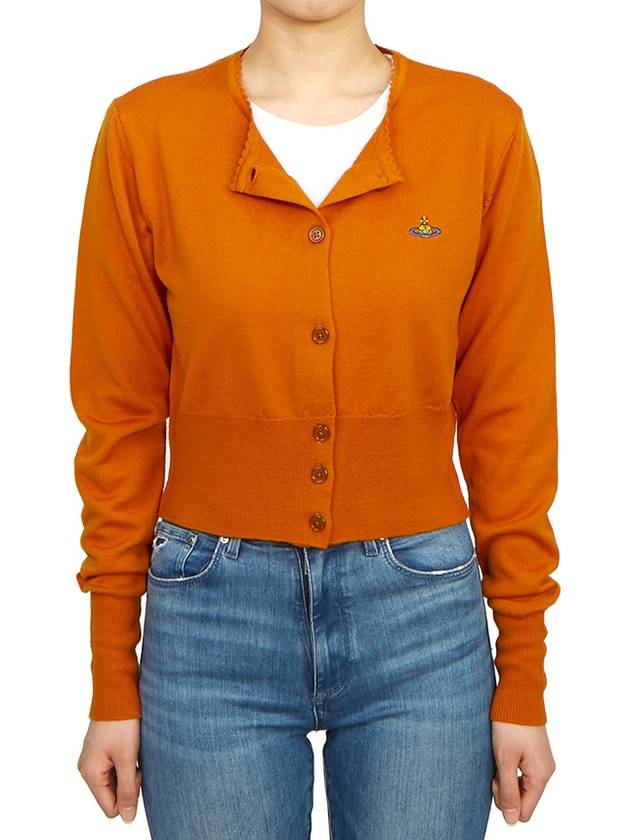 Bea Cropped Cardigan Orange - VIVIENNE WESTWOOD - BALAAN 3