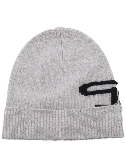 K-Peel Logo Intarsia Beanie Grey - DIESEL - BALAAN 2