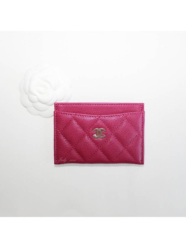 Classic card holder fuchsia gold caviar AP0213 B10583 NY567 - CHANEL - BALAAN 2