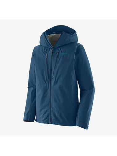 Embroidered Logo Velcro Sleeve Zip-up Jacket Blue - PATAGONIA - BALAAN 1