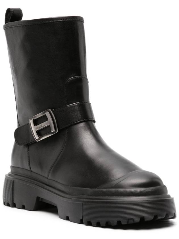 23 fw Black Leather H619 Biker Boots HXW6190FC40KXTB999 B0480786690 - HOGAN - BALAAN 3