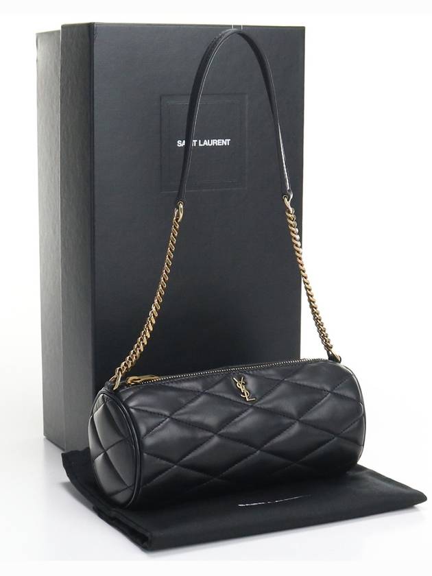 Tube Quilting Small Shoulder Bag Black - SAINT LAURENT - BALAAN 4