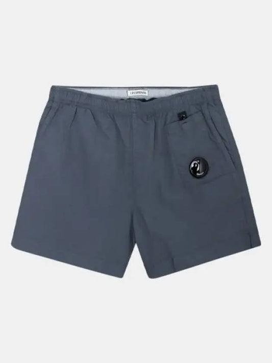 Men's Logo Patch Swim Shorts Grey - CP COMPANY - BALAAN 2