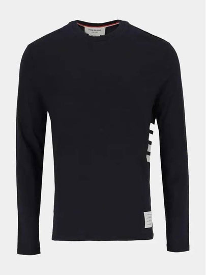 Wool Jersey 4-Bar Long Sleeve T-Shirt Navy - THOM BROWNE - BALAAN 2