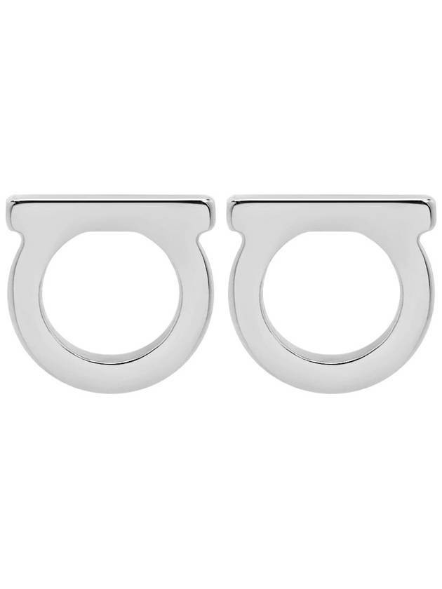 SALVATORE FERRAGAMO Gancini Earings Silver 760120 696433 - SALVATORE FERRAGAMO - BALAAN