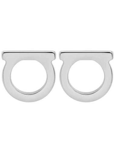 SALVATORE FERRAGAMO Gancini Earings Silver 760120 696433 - SALVATORE FERRAGAMO - BALAAN