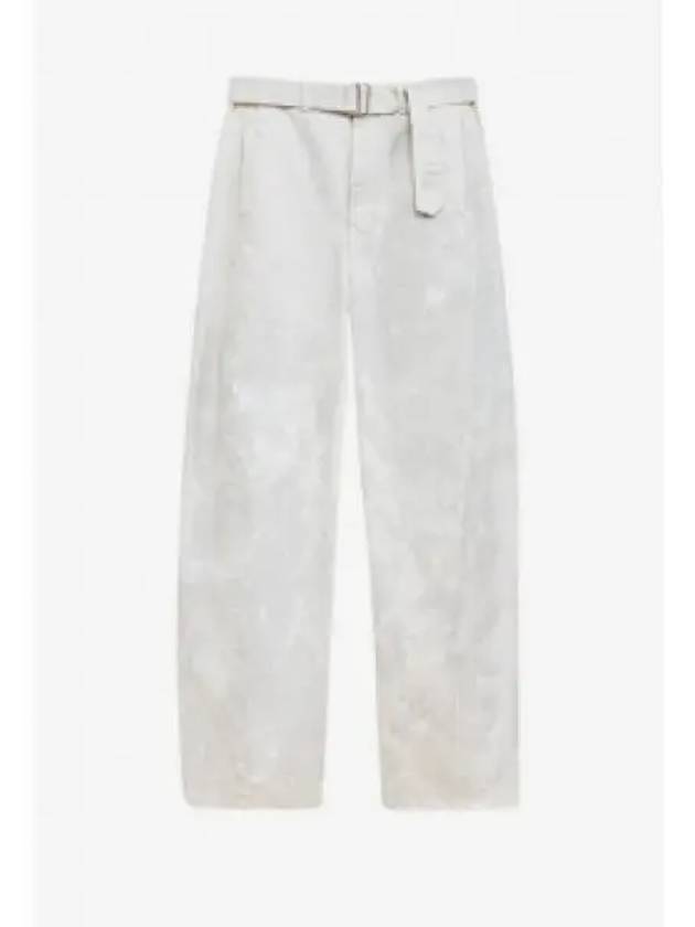 Twisted Belted Straight Pants White - LEMAIRE - BALAAN 2